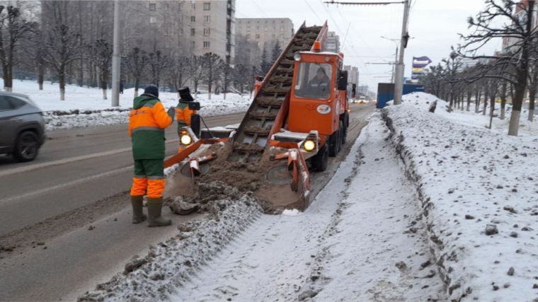 Новости В Чебоксарах работы по содержанию дорог ведутся круглосуточно